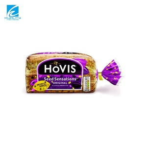 Bag Plastic Plastic Packing Bag Custom Printed Reusable Flat Bag Plastic Packaging Toast Bread Bag With Tie