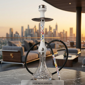 Narguilé en verre original Wookah Premium 2026 de Pologne pour fêtes en intérieur, bars, cafés, restaurants - Ensemble complet pour shisha - Product Image 2