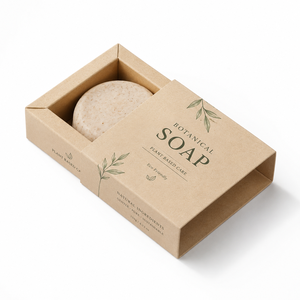 Free Simple Custom Printed Logo Eco Kraft Paper Handmade Drawer Packaging <b>Box</b> Soap <b>Box</b> Packaging Craft Sleeve <b>Box</b> with Ribbon - Product Image 1