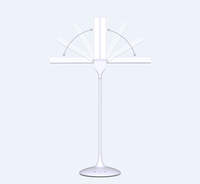 Lampe de table LED à double abat-jour, lampe de bureau 3 couleurs, lampe de lecture flexible à col de cygne pour l'étude, lampe de vente complète à prix d'usine