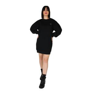 Uwa23067ve abito nero a linea elegante tinta unita in Spandex per le occasioni del giorno taglia unica 6XL per la primavera autunno inverno - Product Image 4