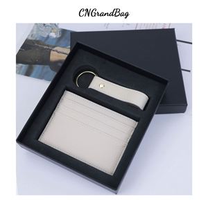 Business Credit ID Card Holder PU Leather Key Ring <b>Gift</b> Box Set Customized Color Logo Handmade Personalized Birthday <b>Gift</b> Card - Product Image 4