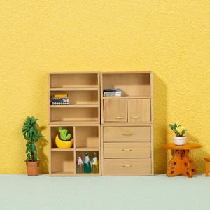 Boutique 1:12 miniatura DIY casa de muñecas modelo con gabinete de combinación blanca Mini muebles artesanías de exhibición hechas de madera - Product Image 5