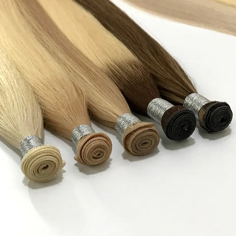 New Arrival Double Drawn Genius Weft Cuticle Aligned Russian Human Hair Extension Genius Hair Weft