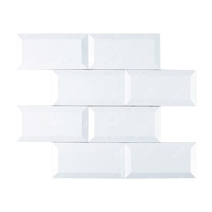 Mosaico de Aluminio Autoadhesivo, Estilo Metro, Color Blanco Brillante, para Paredes, Venta al Por Mayor de Fábrica - Product Image 1