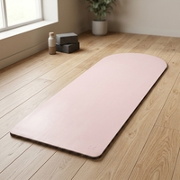 Tapis de yoga de luxe en PU, caoutchouc naturel, forme arquée, dessus arrondi, esthétique, extra large, tapis de fitness, tapis de yoga pour la vente en gros