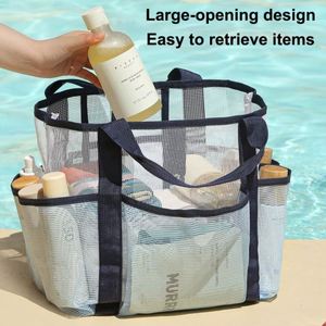 Sac de Douche en Maille à Séchage Rapide, Organisateur de Toilette Portable et Respirant, Sac de Plage Pliable en Maille pour Dortoir, Salle de Sport, Camping, Été - Product Image 2