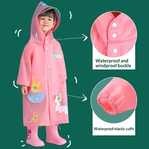 Imperméable pour enfants à imprimé dessin animé avec pochette <span class=keywords><strong>de</strong></span> rangement, <span class=keywords><strong>poncho</strong></span> en EVA écologique pour garçons et filles, idéal pour les jeux en extérieur et les sauts dans les flaques, prêt à être expédié - Product Image 2