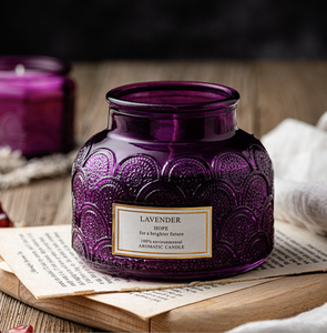 Wholesales Candle Jars <strong>Candlestick</strong> &amp; 10oz Embossed <strong>Glass</strong> for Home Decor Wedding Home Decoration Customization Ceramic - Product Image 1