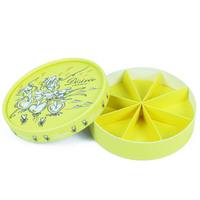 Coffret Cadeau Luxe pour Échantillons de Thé en Sachet, Emballage Rond en Carton Recyclable, Tube Cylindrique en Papier avec Diviseur