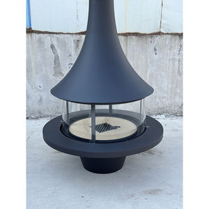 Cheminées intérieures en bois modernes pour la maison 360 °   Verre résistant aux hautes températures, montage au plafond suspendu, rotation libre, 1000 mm - Product Image 4