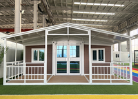 Maison Mobile en Acier de Luxe Extensible 20/40 Pieds, 3 Chambres, Conteneur Pliable pour Hôtels et Maisons avec Terrasse