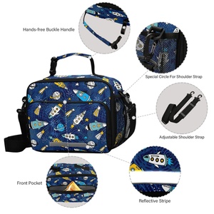 Custom Cartoon Printed School Kids Boys Children Insulated Cooler <b>Lunch</b> Box <b>Set</b> With Water Bottle - Product Image 4