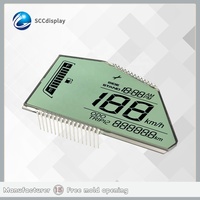 Module LCD 7 segments anti-reflet personnalisé par le fabricant GW022 pour la conservation de l'énergie, utilisation en moto pour PULSAR NS