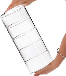 Organizador transparente personalizado al por mayor, caja redonda de 5 niveles, cinturón acrílico, soporte de almacenamiento, vitrina - Product Image 3