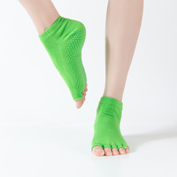 Chaussettes de danse, sport, barre, yoga, pilates Xiangyi en coton, coupe basse, à bout ouvert, antidérapantes, avec logo sur le revers, collection automne