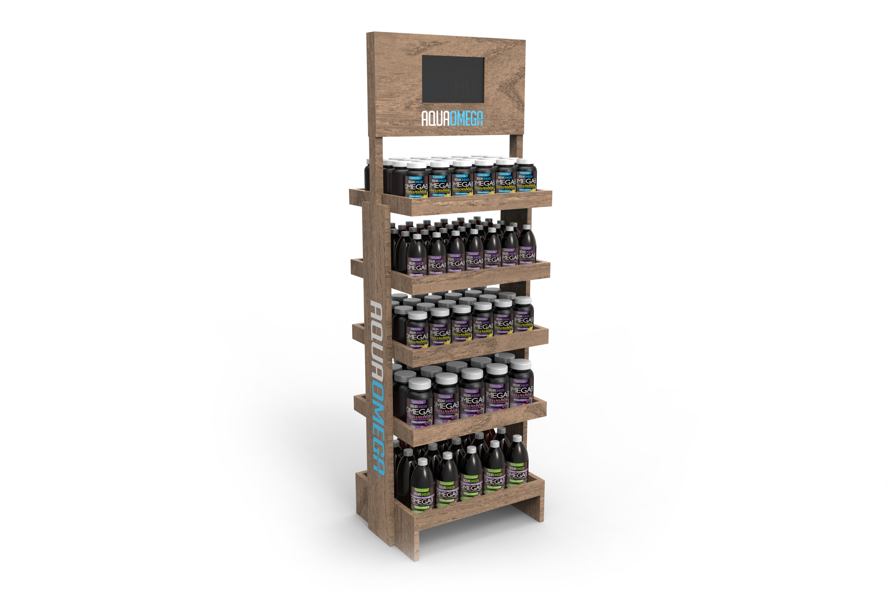 Custom Wooden Display Stand Dedicated to Large Supermarkets for Displaying Alcoholic Beverages Wine Floor Wood — view 6