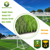 Gazon artificiel de football de 50 mm de hauteur pour terrain de football