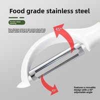 Metal, roestvrij staal, kunststof handvat, handmatig, multifunctioneel keuken fruit- en groentesnijderset, schilmes voor appel en groenten