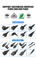 Cordon d'alimentation CEE Eu 250V 2 broches câble spiralé à ressort en TPU avec longueur de 25m et prise d'extrémité IEC C17 pour appareils ménagers