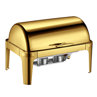 Nouveau Réchaud à buffet de luxe en acier inoxydable 9L avec réchaud à buffet à alcool pour hôtels