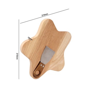 Planche à découper en bois en forme d'étoile, couleur bois naturel, pour fruits, légumes, service hôtelier, café et thé - Product Image 4