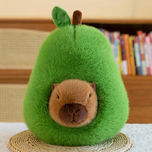 HY7 juguetes <span class=keywords><strong>de</strong></span> peluche personalizados aguacate Capybara juguete <span class=keywords><strong>de</strong></span> peluche animales peluches muñeco Capybara relleno con cojín <span class=keywords><strong>de</strong></span> pera almohada <span class=keywords><strong>de</strong></span> felpa suave regalo - Product Image 2