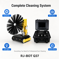 Robot de nettoyage de conduits de ventilation HVAC RJ-BOT Q37 avec inspection par caméra HD et aspiration