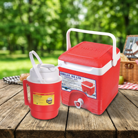 Glacière carrée isolée en plastique PP 6,5 L, distributeur de boissons écologique avec robinet, design simple, emballage cadeau pour pique-nique