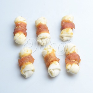 Jouet à mâcher pour chien, friandises pour chien, poulet et os noués de 7 cm, friandises pour chien, os à mâcher dentaire pour animaux de compagnie, saveur de poulet, forme d'os, nourriture d'entraînement - Product Image 5