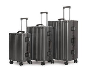 Luxe Unisexe PC Aluminium Large Chariot Valises Double Silencieux Spinner Roulettes Léger Durable Conception À La Mode - Product Image 5