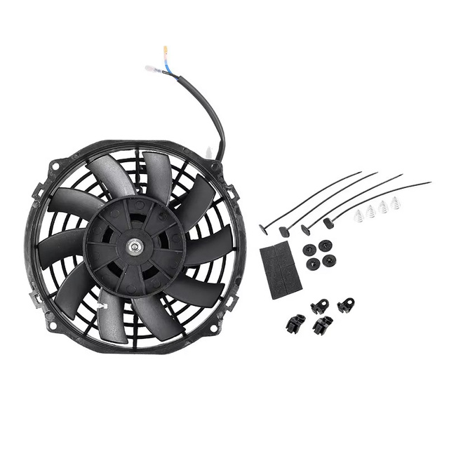 Refitted Car Accessories Automobile Refrigeration Equipment Bent Blade Universal ABS Condenser Fan 12V 80W 120W Cooling Fan