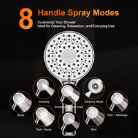 Douche pluie haute pression et douchette à main, Système de douche 3-en-1 chromé pour rénovation familiale, Commande en gros disponible