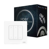 Interrupteur de rideau intelligent Zigbee 3.0 pour la maison connectée, 1234 touches, sans fil, personnalisable, IP20, utilisation intérieure, ignifuge, contrôle à distance par application, programmable