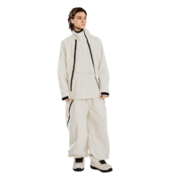 Veste de ski à capuche imperméable coupe-vent blanche et vêtements de montagne pour équipement de snowboard grande taille-Pantalon de neige vêtements de snowboard
