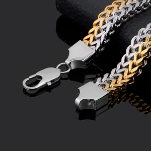 Collar grueso franco de doble capa exagerada de acero inoxidable personalizado de fábrica, joyería de <span class=keywords><strong>calle</strong></span> - Product Image 3