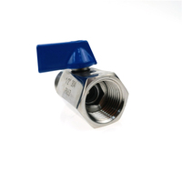 Robinet à bille miniature ISO, acier inoxydable 304 et 316, adapté au montage sur panneau