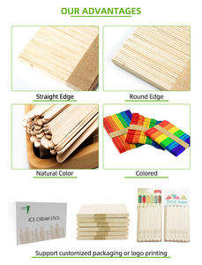 <span class=keywords><strong>Magnum</strong></span> Bâtonnets de crème glacée en bois Bâtonnets de café jetables écologiques pour bricolage Maison pour Popsicle Usage domestique Vente en gros - Product Image 4