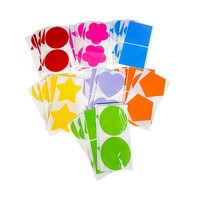 Autocollants de marquage géométriques colorés soigneusement sélectionnés, étiquettes à points, classification, autocollants imperméables pour l'école et le bureau