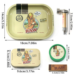 อุปกรณ์สูบบุหรี่<span class=keywords><strong>ราคา</strong></span>ถูก ชุดบดสมุนไพร ถาดมวนบุหรี่ <span class=keywords><strong>Backwoods</strong></span> Cookie RAW พร้อมดีไซน์แบบกำหนดเอง - Product Image 3