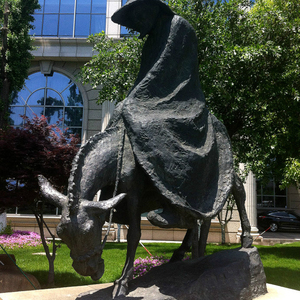 Sculpture d'art personnalisée en bronze moulé grandeur nature pour l'extérieur, tête de vache, vache <span class=keywords><strong>Angus</strong></span>, chameau, âne, girafe - Product Image 5