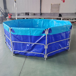 Équipement d'aquaculture Toile PVC Réservoir de poissons pour l'agriculture Réservoir de bâche rond pliable en PVC Étang à poissons pour l'aquaculture - Product Image 1