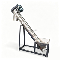 Convoyeur vertical en spirale incliné en acier inoxydable SUS304 pour particules et poudres, direct usine