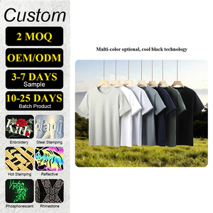 T-shirt en mélange polyester-coton 185g pour hommes et femmes, 60S, haute densité, rafraîchissant, antibactérien, uni, logo personnalisé, tailles S-6XL, grandes tailles - Product Image 1