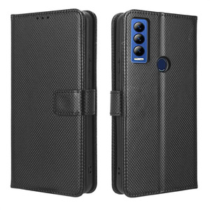 Étui portefeuille de luxe en cuir PU à motif diamant pour téléphone AT&T Motivate Max (U668AA) / Cricket <span class=keywords><strong>Ovation</strong></span> 3 - Product Image 1