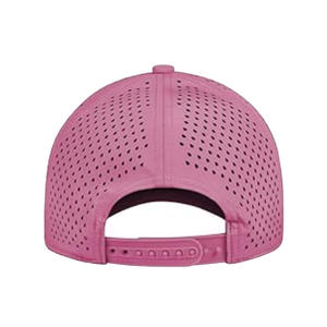 Gorra de béisbol de Golf de 6 paneles de poliéster 100% al por mayor, diseño deportivo en blanco de Color sólido, transpirable, corte láser, agujero, ala curvada, sombrero para el sol - Product Image 3