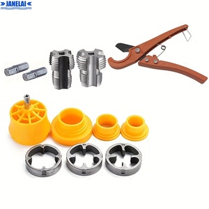 Juego de 12 Cortatubos y Herramientas para Reparación de Roscas de Tuberías de Agua, Dispositivo de Roscado Tipo Taladro Eléctrico, Juego de Matrices para Roscas de Tuberías de Agua PPR - Product Image 3