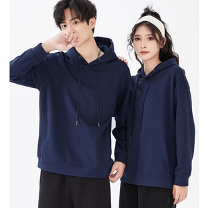 เสื้อฮู้ดดี้ผู้ชายแบบหนา 330 กรัม รุ่นฤดูใบไม้ร่วง สีพื้น ปักลายทันสมัย ทรงหลวม ไหล่ตก แขนยาว - Product Image 3