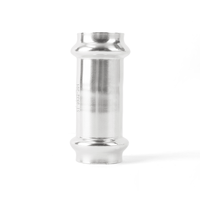 Raccord à sertir double réglable en acier inoxydable fin SS304 316L pour connexion traversante, raccord à sertir haute pression en V pour tube