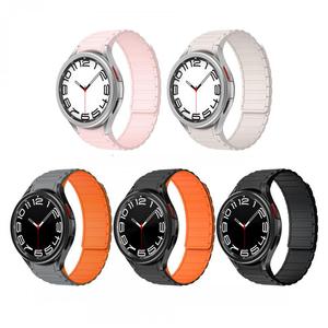 สายซิลิโคนสำหรับ Samsung <span class=keywords><strong>Galaxy</strong></span> <span class=keywords><strong>Watch</strong></span> 7 6 5 <span class=keywords><strong>4</strong></span> 45มม. 44มม. 6คลาสสิกไม่มีช่องว่างสายรัดข้อมือแม่เหล็ก7 6 40มม. 47มม. 43มม. - Product Image 3